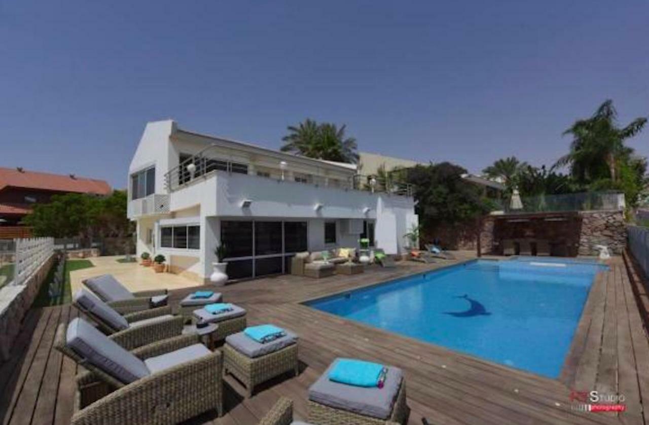 Villa With Heated Pool And Jacuzzi Sea View 300M Front Of The Beach Ελάτ Εξωτερικό φωτογραφία